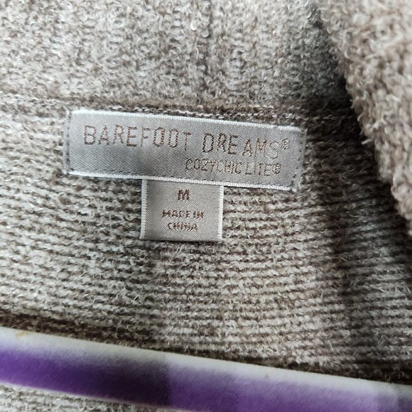 Barefoot Dreams Size Medium CozyChic Lite Style 452  Circle Cardigan Brown - Picture 8 of 16